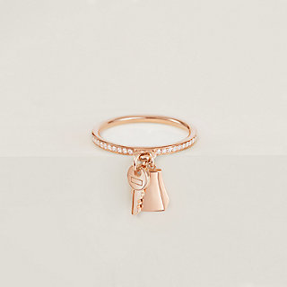 Hermes Amulettes Kelly ring 関税込 Hermès Rose Gold And Diamond Amulettes Kelly Ring Available